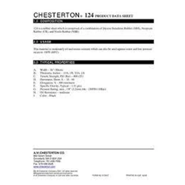  Gasket Rubber Chesterton 124 hitam